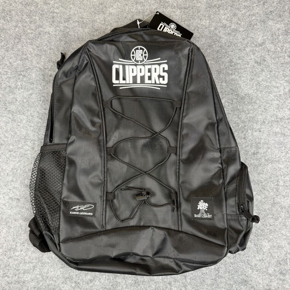 LA Clippers Kawhi Leonard Baby2Baby Backpack Black NBA Basketball School Gym Bag
